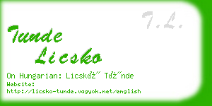 tunde licsko business card